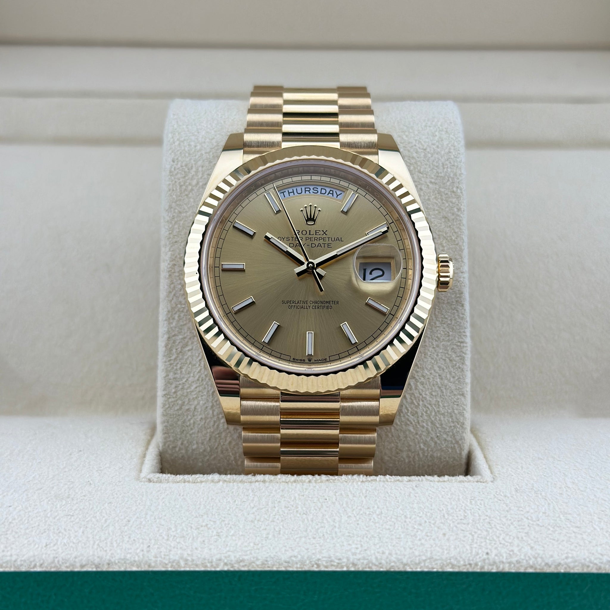 Rolex Day-Date Champagne Stick 228238