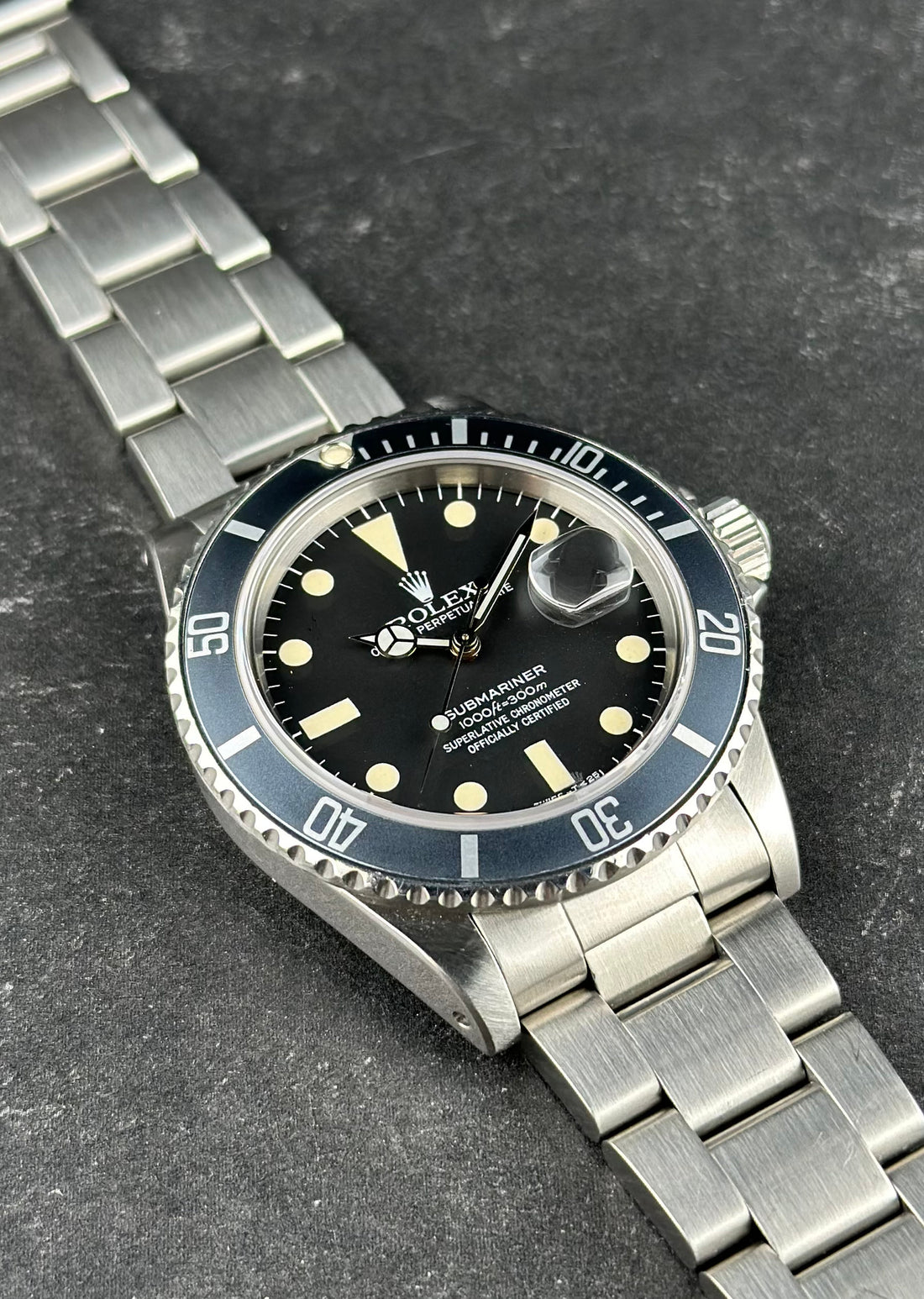 Rolex Steel Submariner 40mm Black Aluminum Oyster 16800