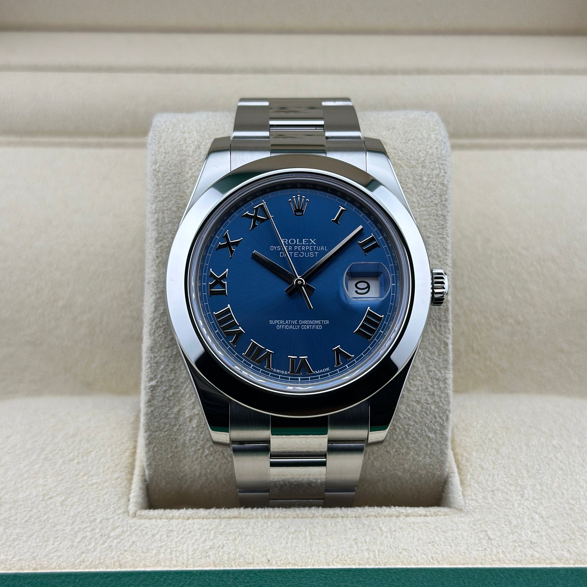 Rolex Datejust Blue Roman Dial Oyster 126300