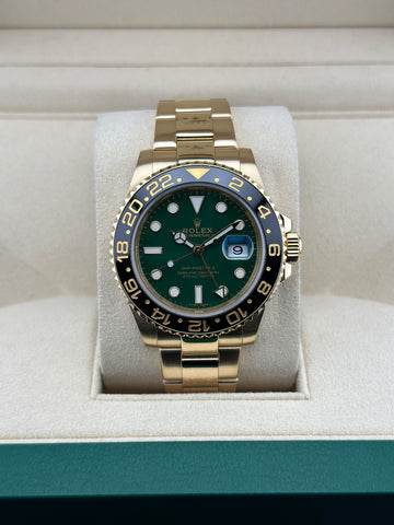 Rolex Yellow Gold GMT-Master II 40mm Green Ceramic Oyster 116718LN