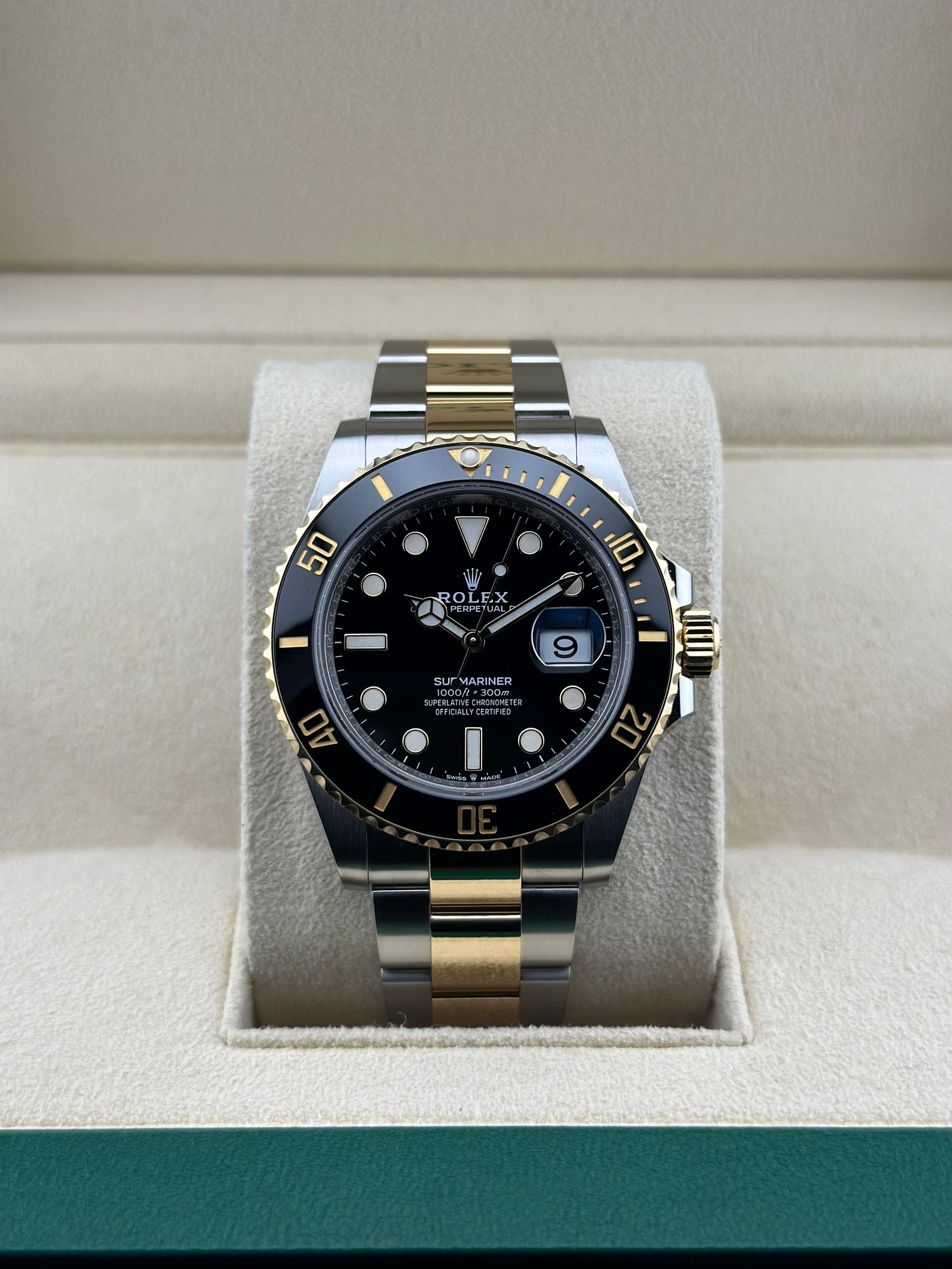 Rolex Two-Tone Yellow Gold Submariner 41mm Black Ceramic Oyster 126613LN