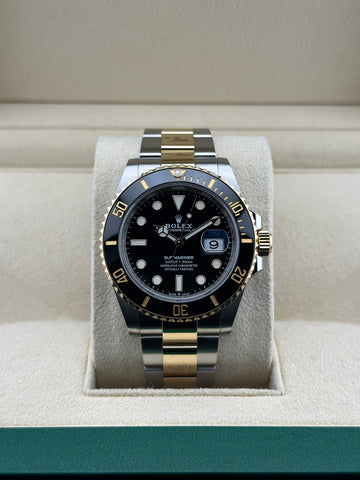 Rolex Two-Tone Yellow Gold Submariner 41mm Black Ceramic Oyster 126613LN