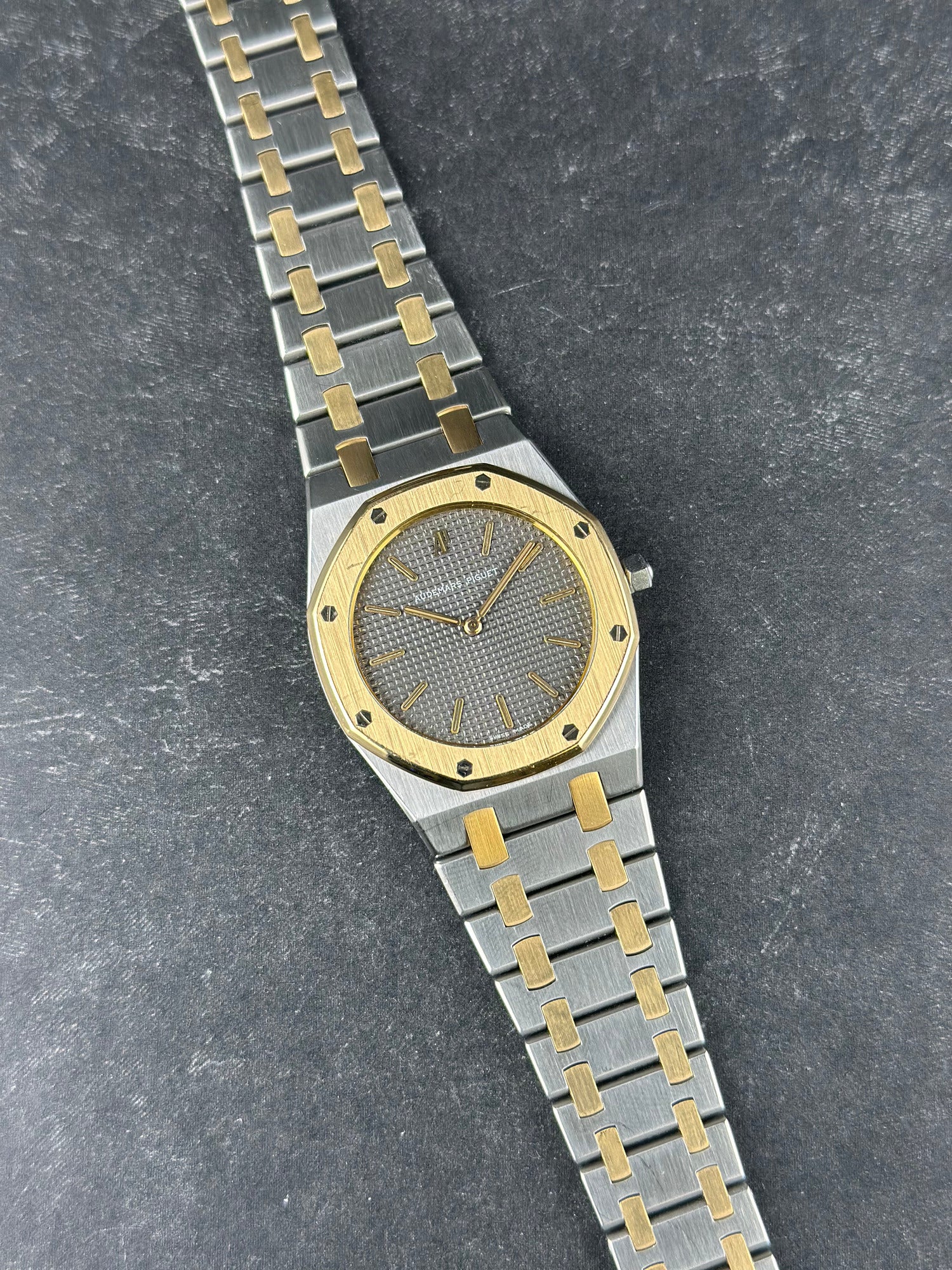 Audemars Piguet Two Tone Yellow Gold Royal Oak 33mm Gray Yg Stainless Steel 56303SA