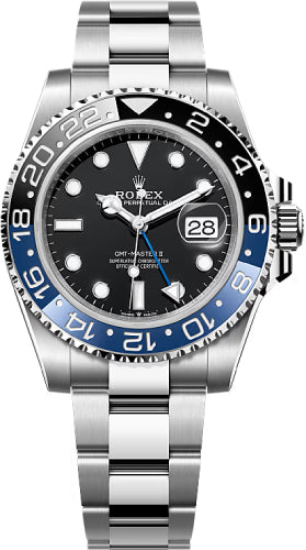 Rolex GMT-Master II 40mm Black Dial Cerachrom Bezel Oyster Bracelet (Batgirl) - 126710BLNR