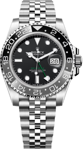 Rolex GMT-Master II 40mm Black Dial Cerachrom Bezel Jubilee Bracelet - 126710GRNR