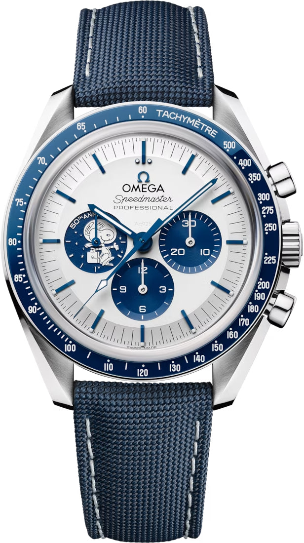 Omega Speedmaster Chronograph Anniversary Series "Silver Snoopy Award" - 42 mm  - Brushed Ceramic Bezel - Silver Dial - Coated Nylon Fabric Strap - 310.32.42.50.02.001