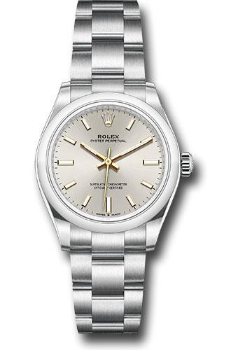 Rolex Oyster Perpetual 31 Watch - Domed Bezel - Silver Index Dial - Oy