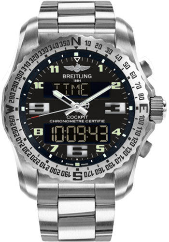 Breitling Cockpit B50 Watch - 46mm Titanium Case - Volcano Black Dial